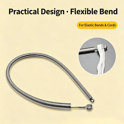 Spring Drawstring Needle Threader,DIY Rope Threader Clip,Drawstrings Replacement with Easy Threaders,Drawstring Threader Tool Set,for Drawstring Replacement for Hoodies,Pants