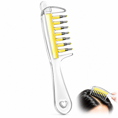 💆Scalp Oil Applicator Comb, Precision Hair Treatment Bottle for Root Application, Scalp Massage Brush for Hair Oils, Serums and Liquid Hair Care Products