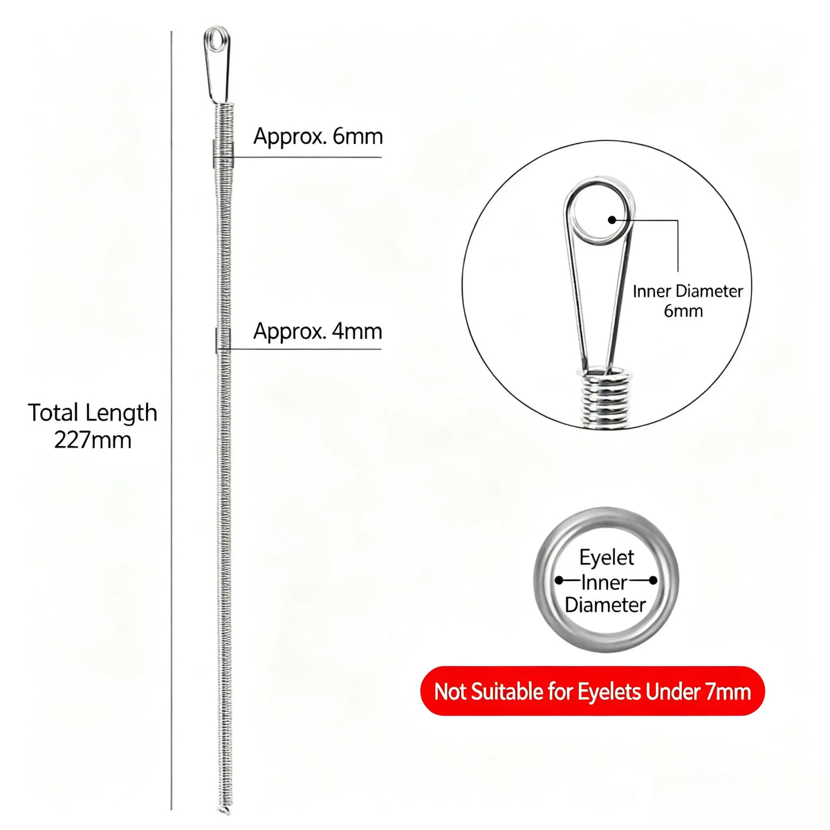 Spring Drawstring Needle Threader,DIY Rope Threader Clip,Drawstrings Replacement with Easy Threaders,Drawstring Threader Tool Set,for Drawstring Replacement for Hoodies,Pants