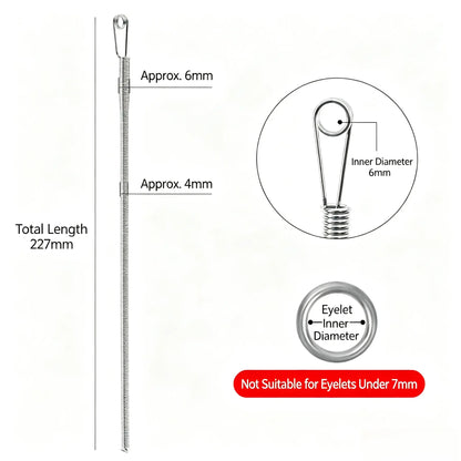 Spring Drawstring Needle Threader,DIY Rope Threader Clip,Drawstrings Replacement with Easy Threaders,Drawstring Threader Tool Set,for Drawstring Replacement for Hoodies,Pants