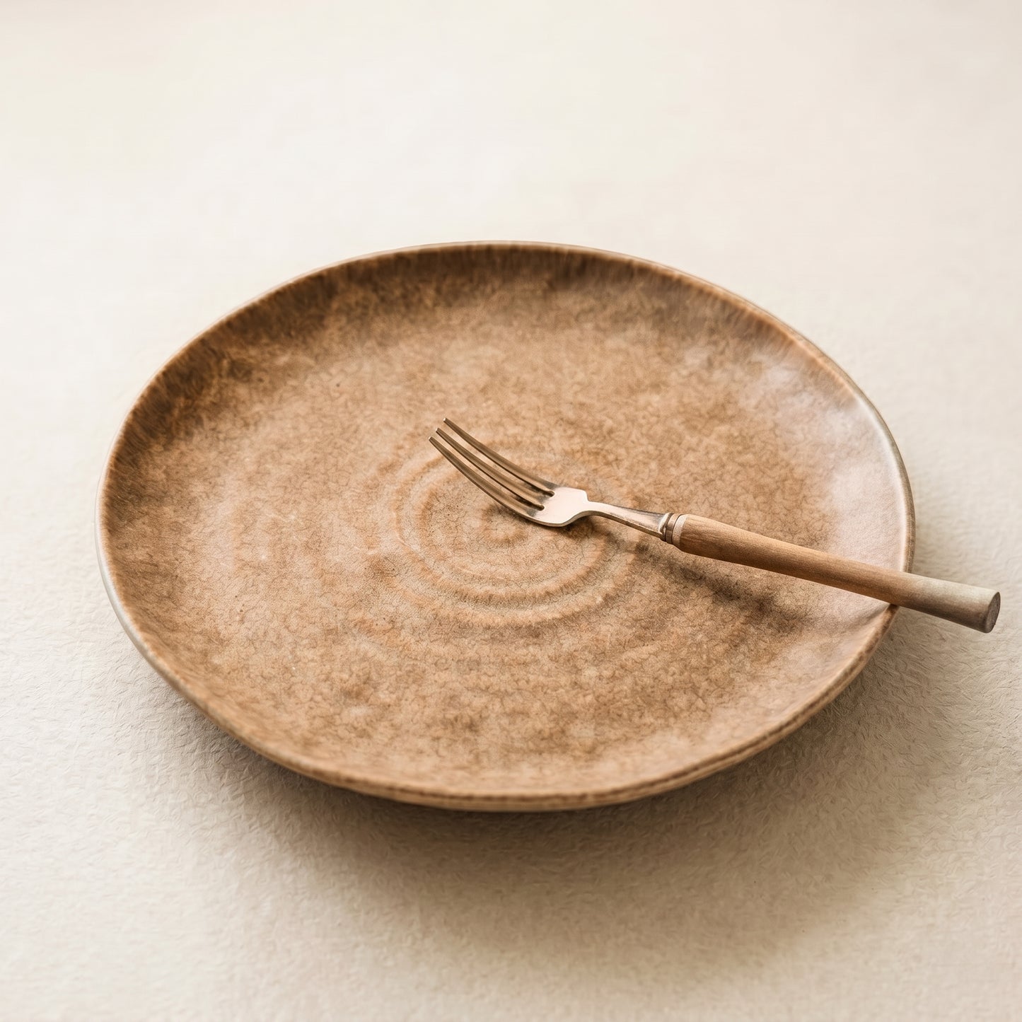 8.5-Inch Vintage Matte Ceramic Shallow Plate