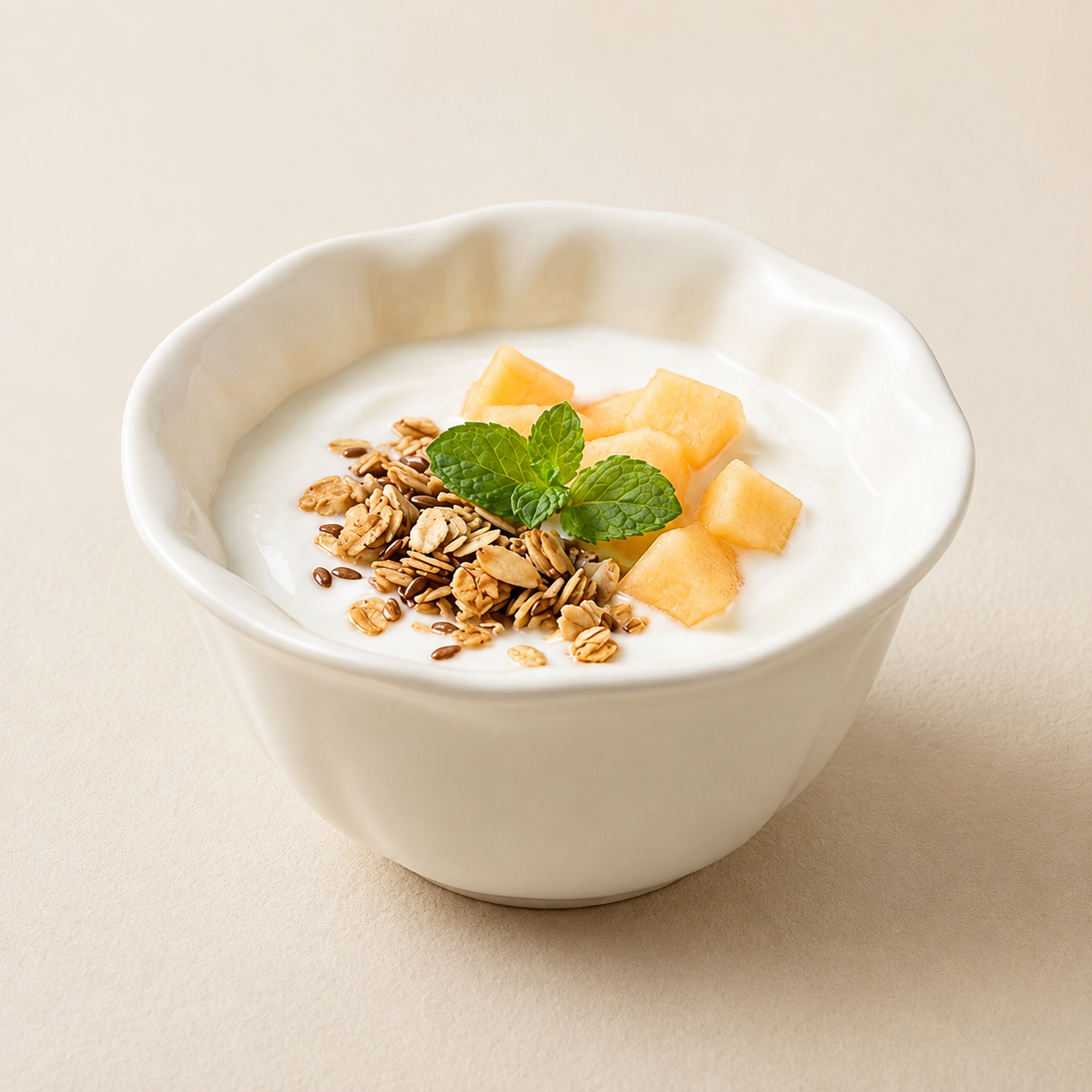 Cream-Style Handmade Ceramic Bowl