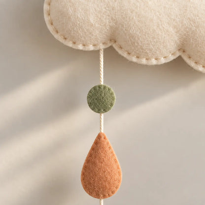 Confetti Cloud felt drop and cord detail