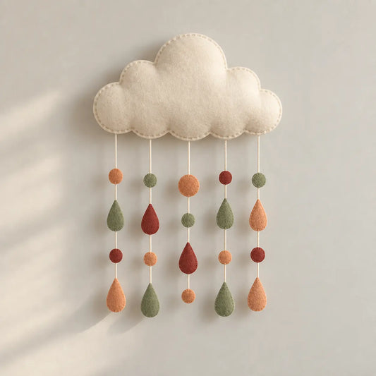 Confetti Cloud Wall Mobile front view