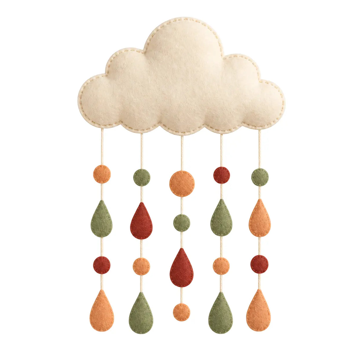 Confetti Cloud Wall Mobile on white