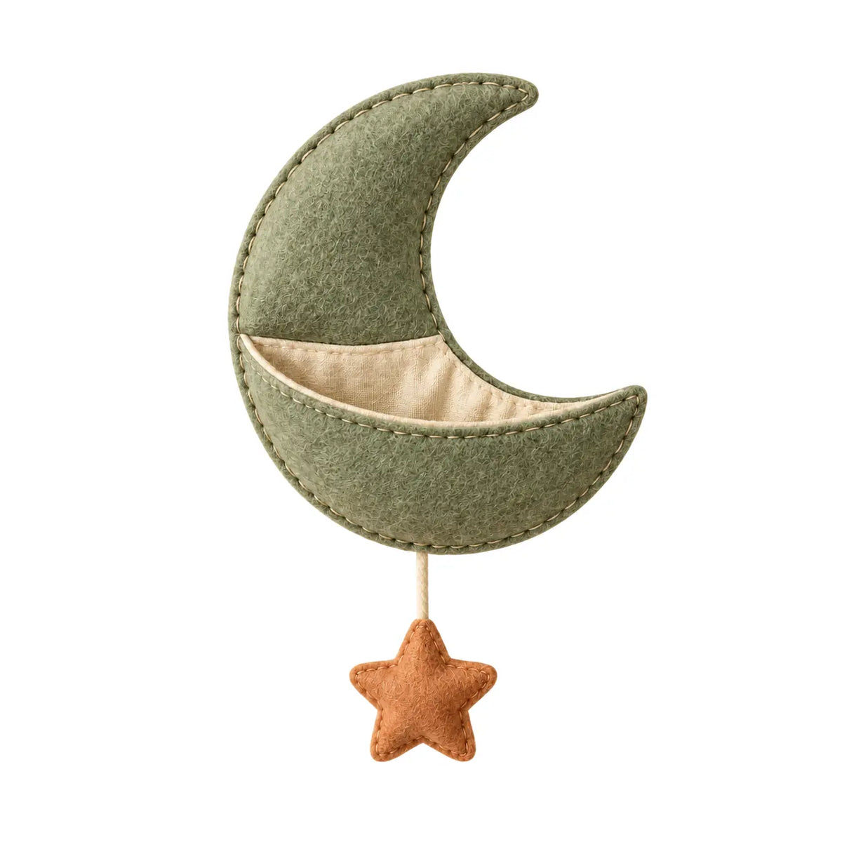 Moon Pocket Bedside Hanger on white
