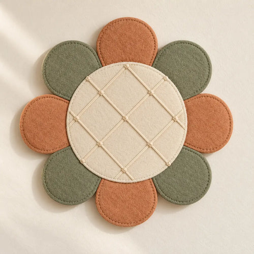 Petal Grid Felt Board front view