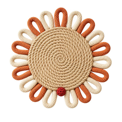 Sunloop Woven Wall Charm on white