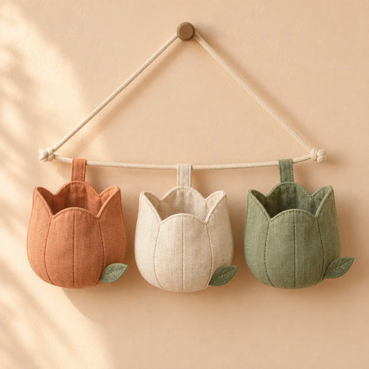 Tulip Trio Fabric Caddies front view