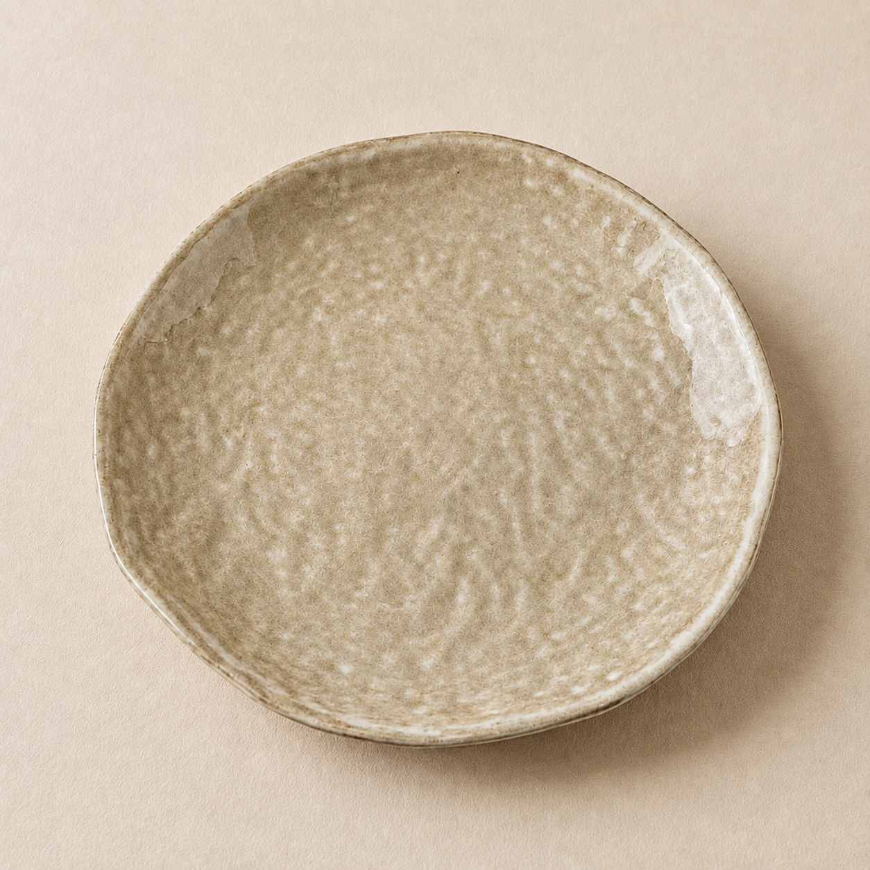 Rustic Wabi-Sabi Wavy Ceramic Plate